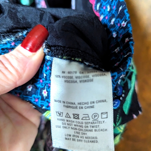 EUC 🌿 ANTHROPOLOGIE 🌿🪷🫒ETT TWA🫒🪷🌿 JUNGLE PRINT PANTS w/pockets! Sz M 🩷 - Picture 8 of 9